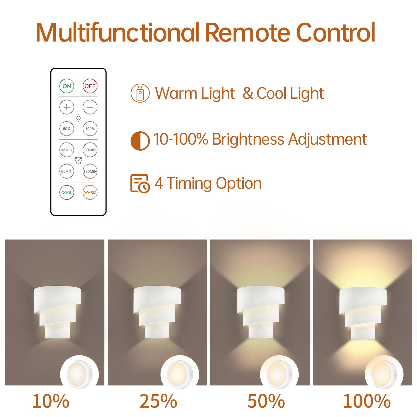 Battery Operated Wall Sconce Modern Style