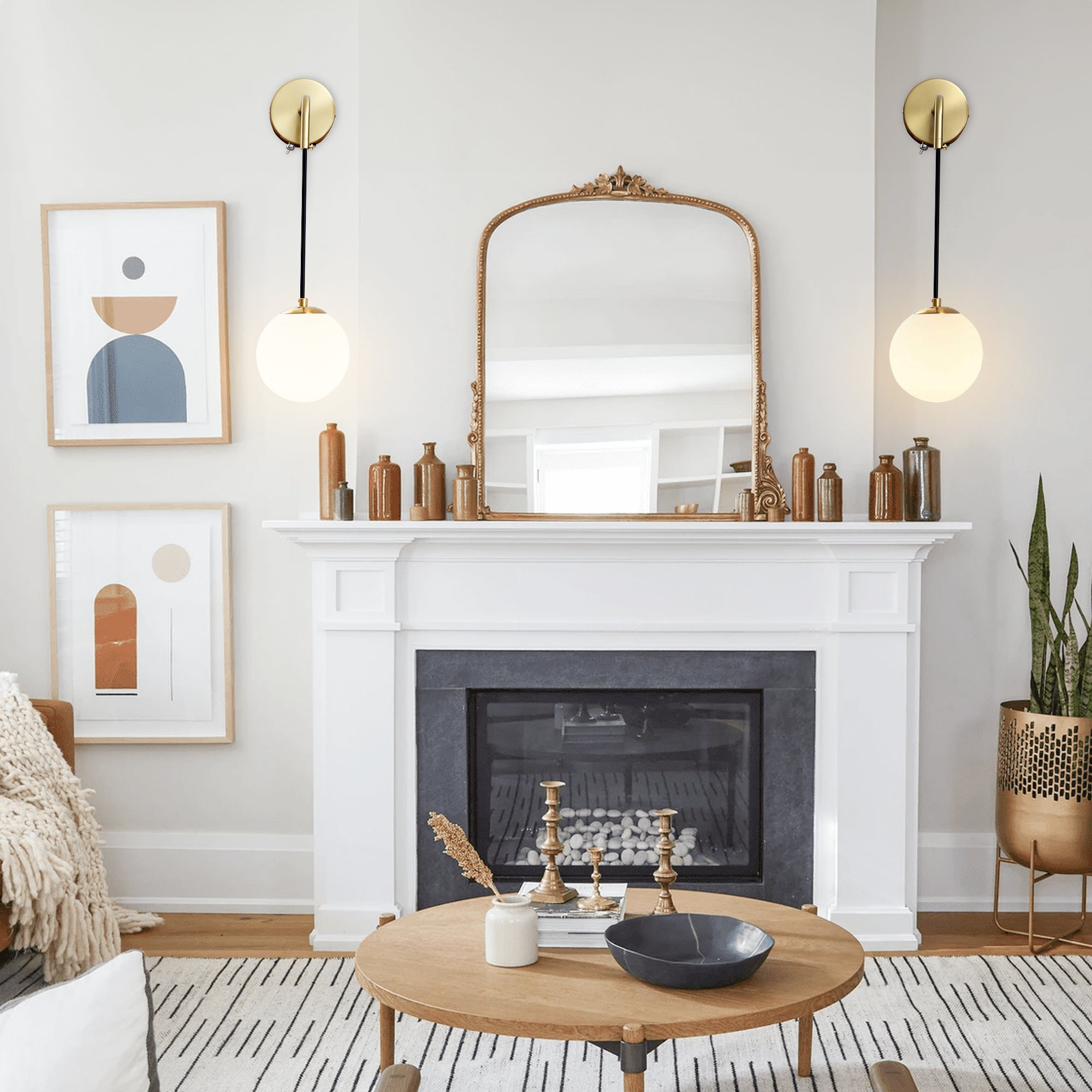 LUMIMAN Rechargeable Wall Sconces Non-Electric Needed