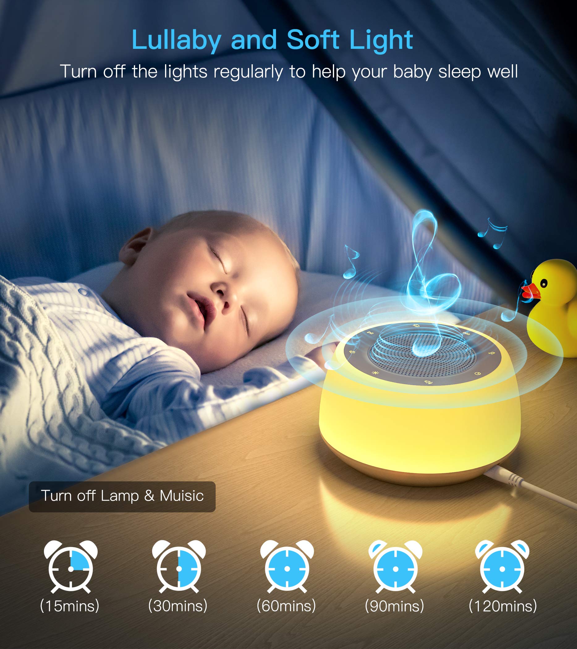 Baby white noise machine baby sound machine with night light