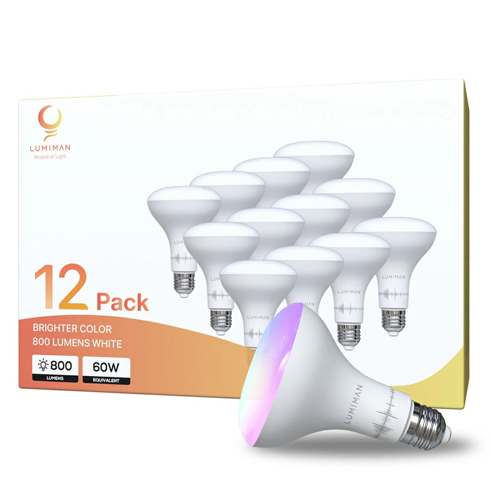 LUMIMAN PRO-BR30 LED Smart Bulb Color Changing LED WiFi Dimmable Multicolor Smart Floodlight Light Bulbs
