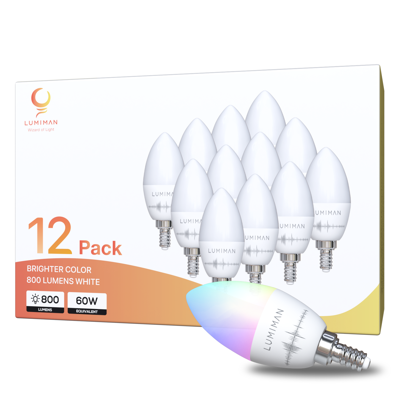 LUMIMAN Exclusive Selection - WiFi Candelabra Bulbs E12 Multi Pack
