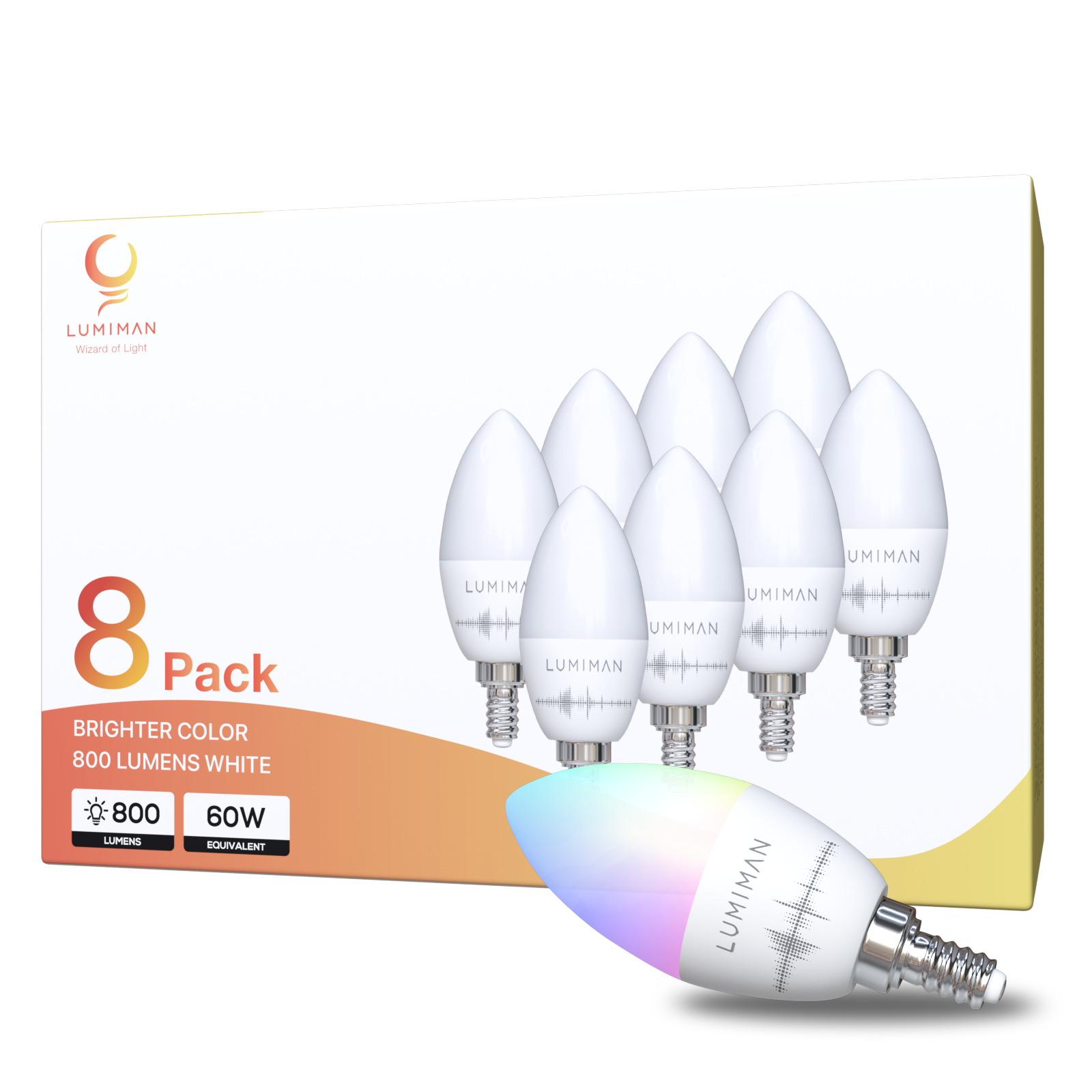 LUMIMAN Exclusive Selection  - WiFi Candelabra Bulbs E12 Multi Pack