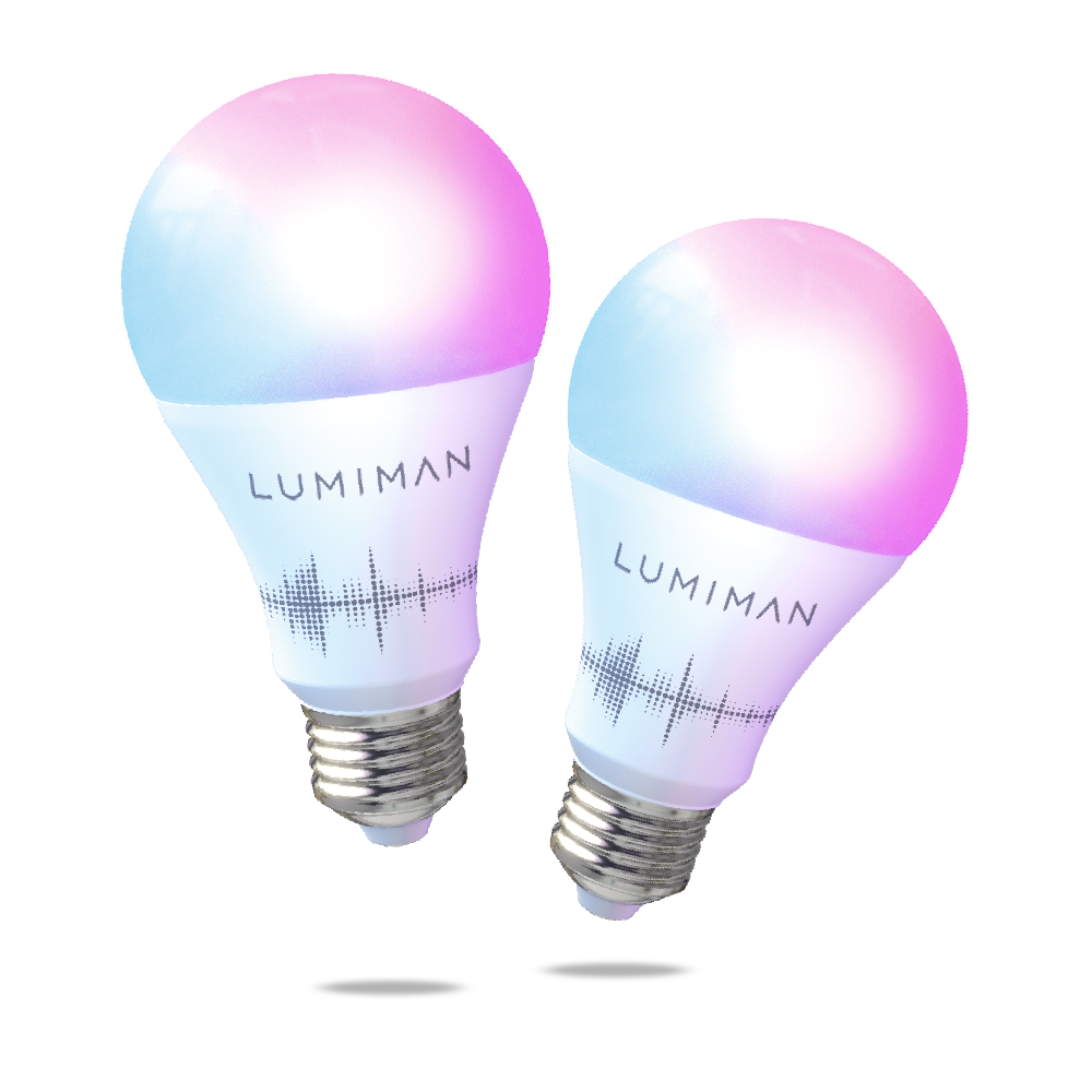 LUMIMAN Color Changing Smart Light Bulbs Without Hub Alexa Echo Dot And