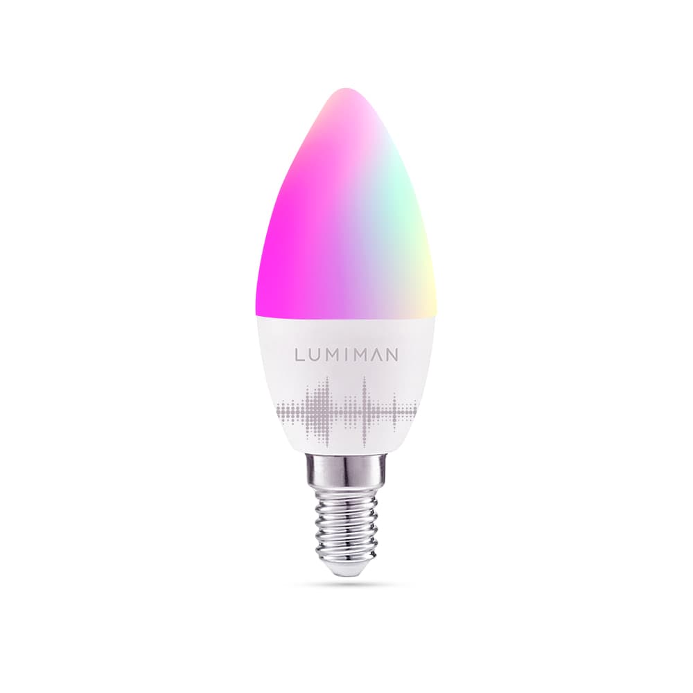 LUMIMAN PRO - UK WiFi LED Candelabra Bulbs Color Changing and Dimmable Smart Light Bulb E14 1 Pack-LUMIMAN