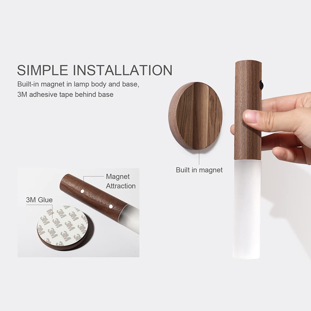 Motion Sensor Hallway Night Lights Rechargeable Led Light Portable 2700K~3000K Warm White Light only