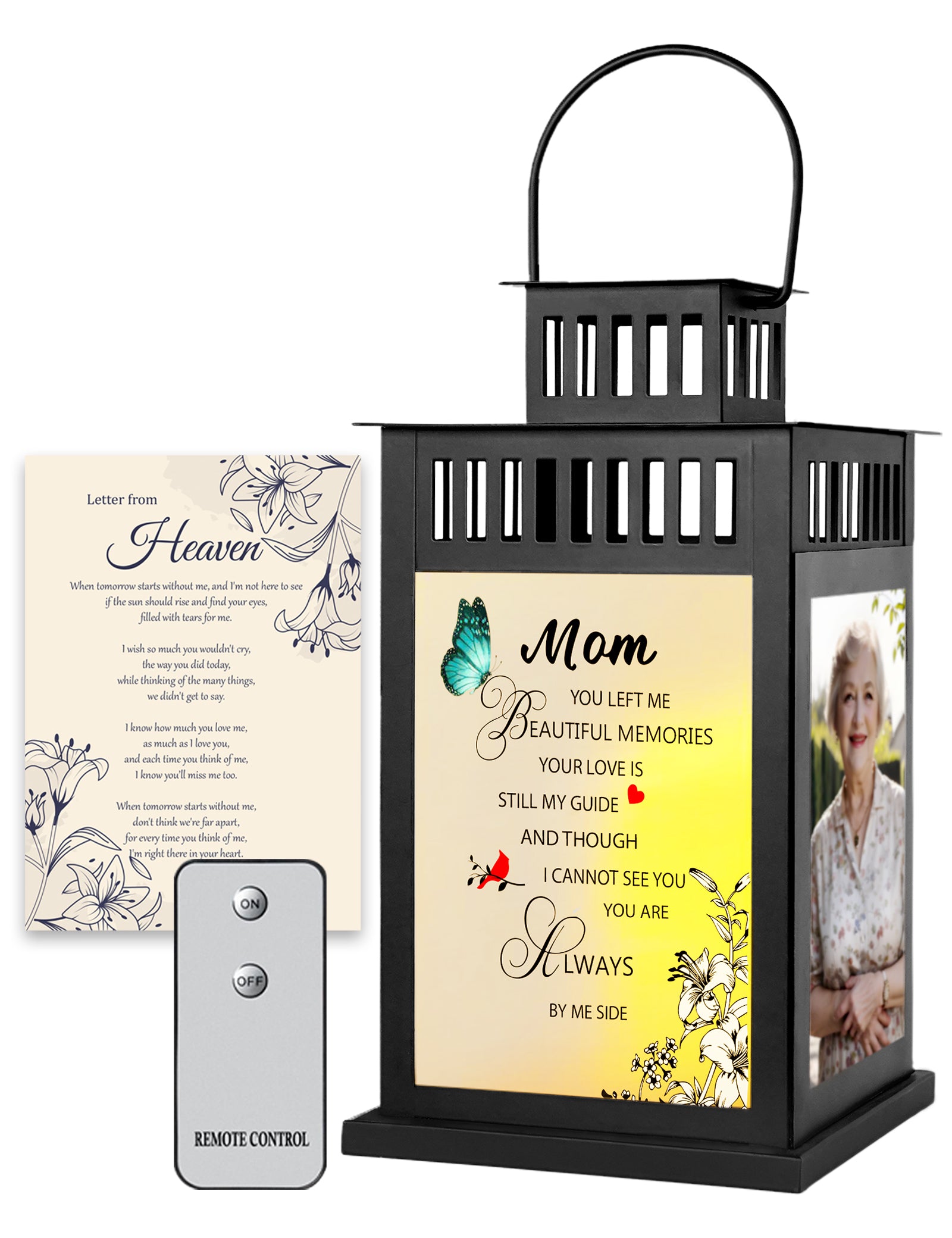 You left me beautiful memories, Sympathy Gift, Memory Lantern for loss of mother