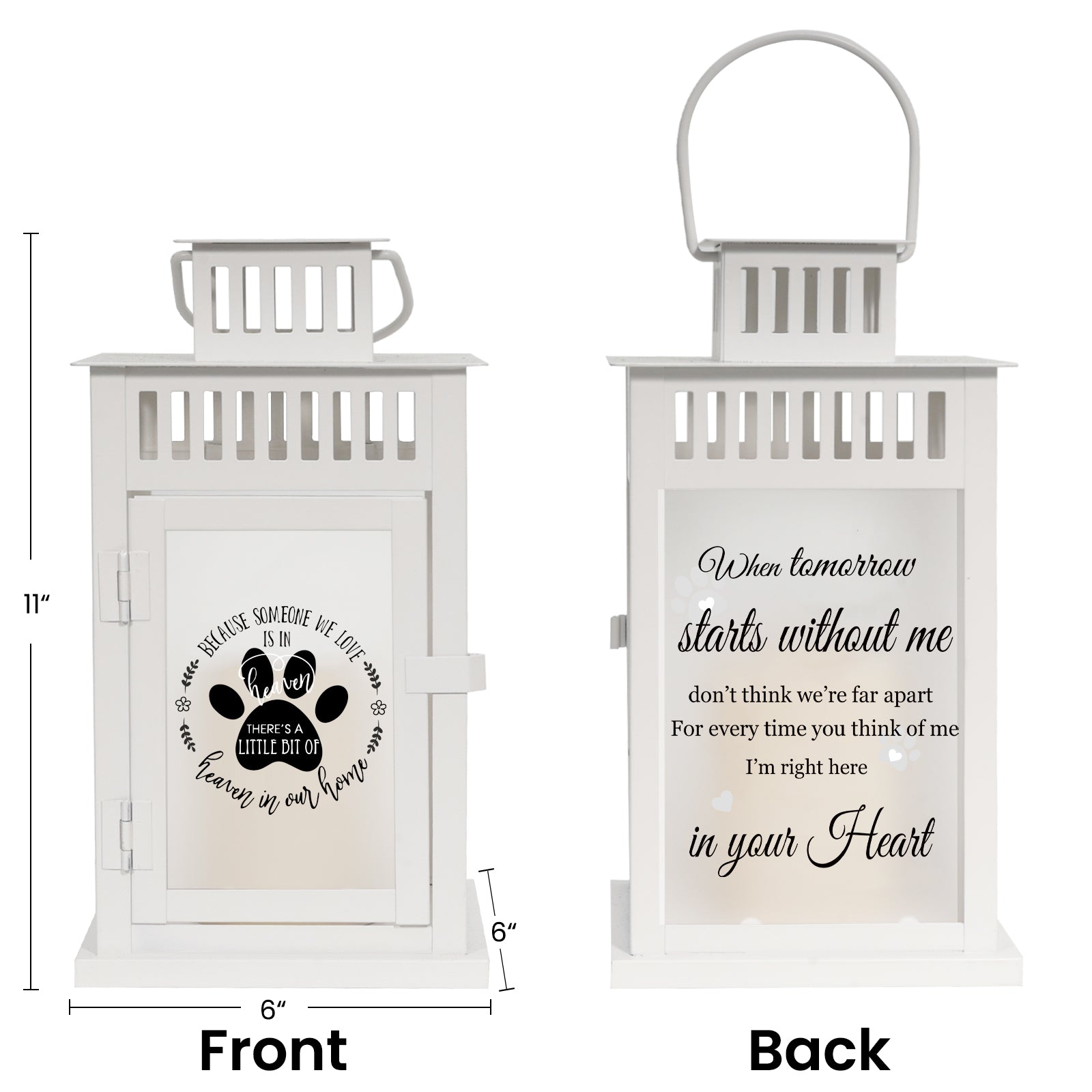 Because someone we love is in the heaven, Sympathy Gift, Memory Lantern for loss of Dog