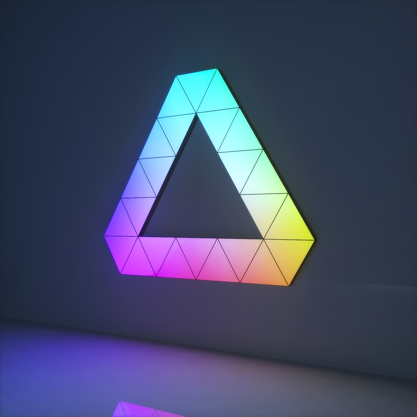 Light triangles for sales wall