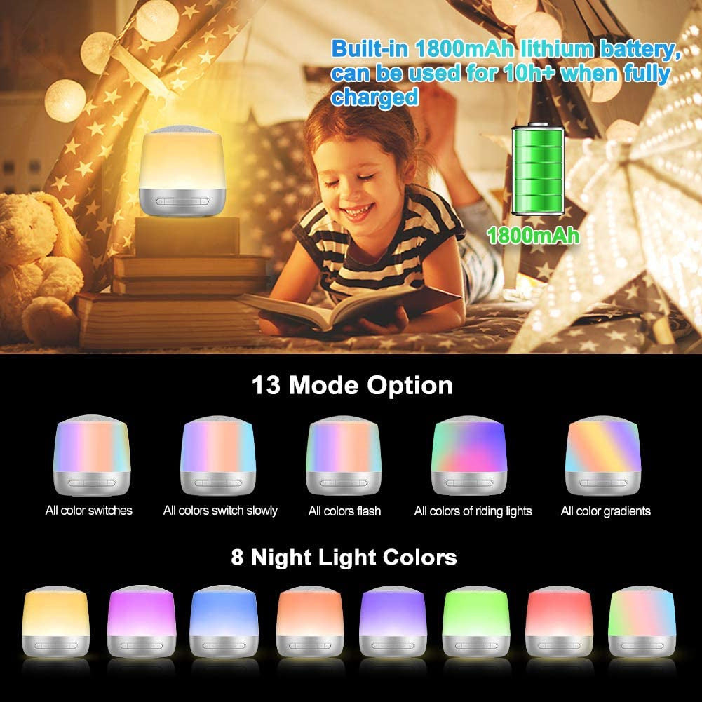 LUMIMAN Baby Sound Machine, App Controlled White Noise Machine Baby Night Light, Toddler Sleep Trainer Timer, App Remote Control