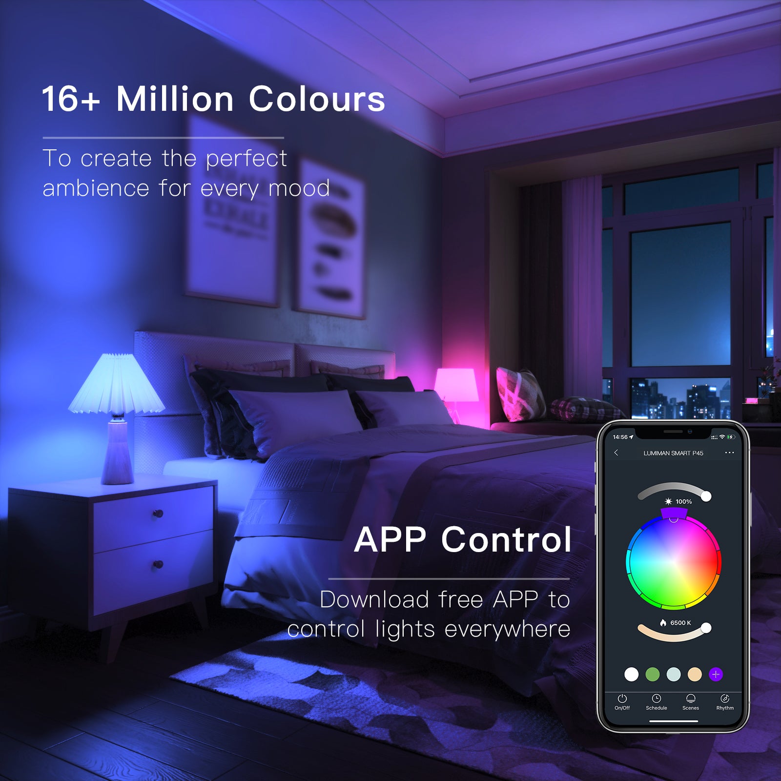 LUMIMAN PRO - Mini Bulb A15 G45 E12 small screw Smart Alexa/Google voice controlled