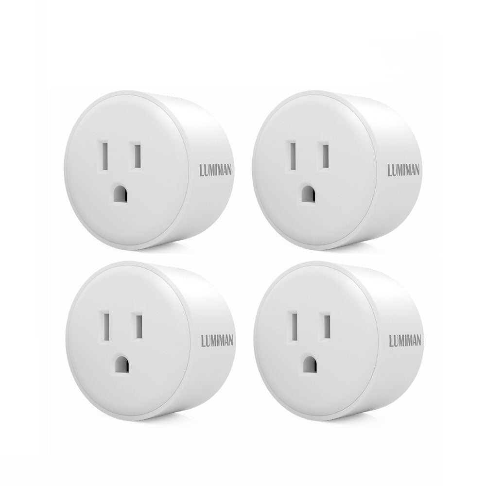 LUMIMAN MINI Smart Plug Outlet 4 Pack Round Plug