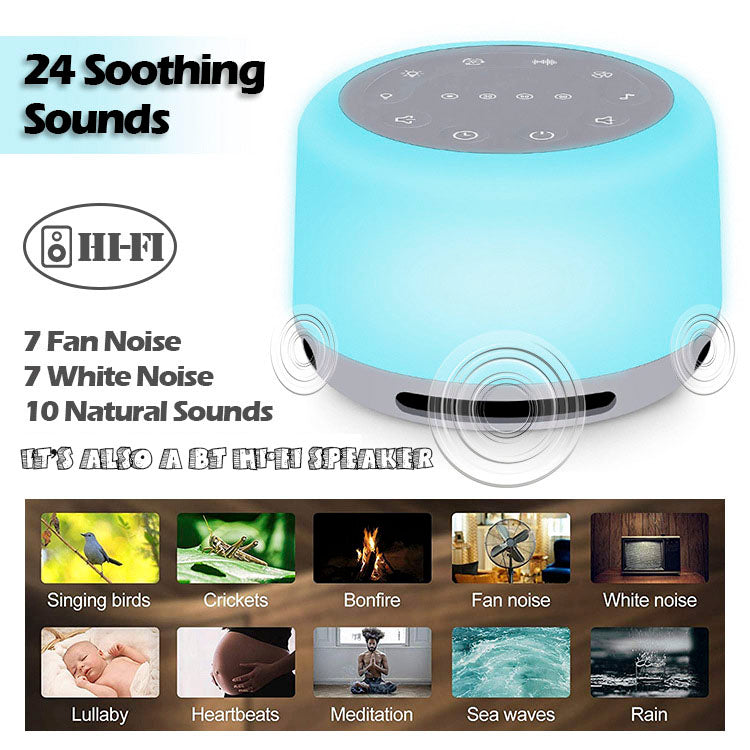 White Noise Sound Machine and Sleep Therapy for Baby Adults Kids, Sleeping Aid