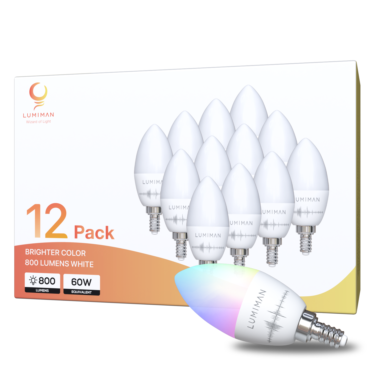 LUMIMAN Exclusive Selection  - WiFi Candelabra Bulbs E12 Multi Pack