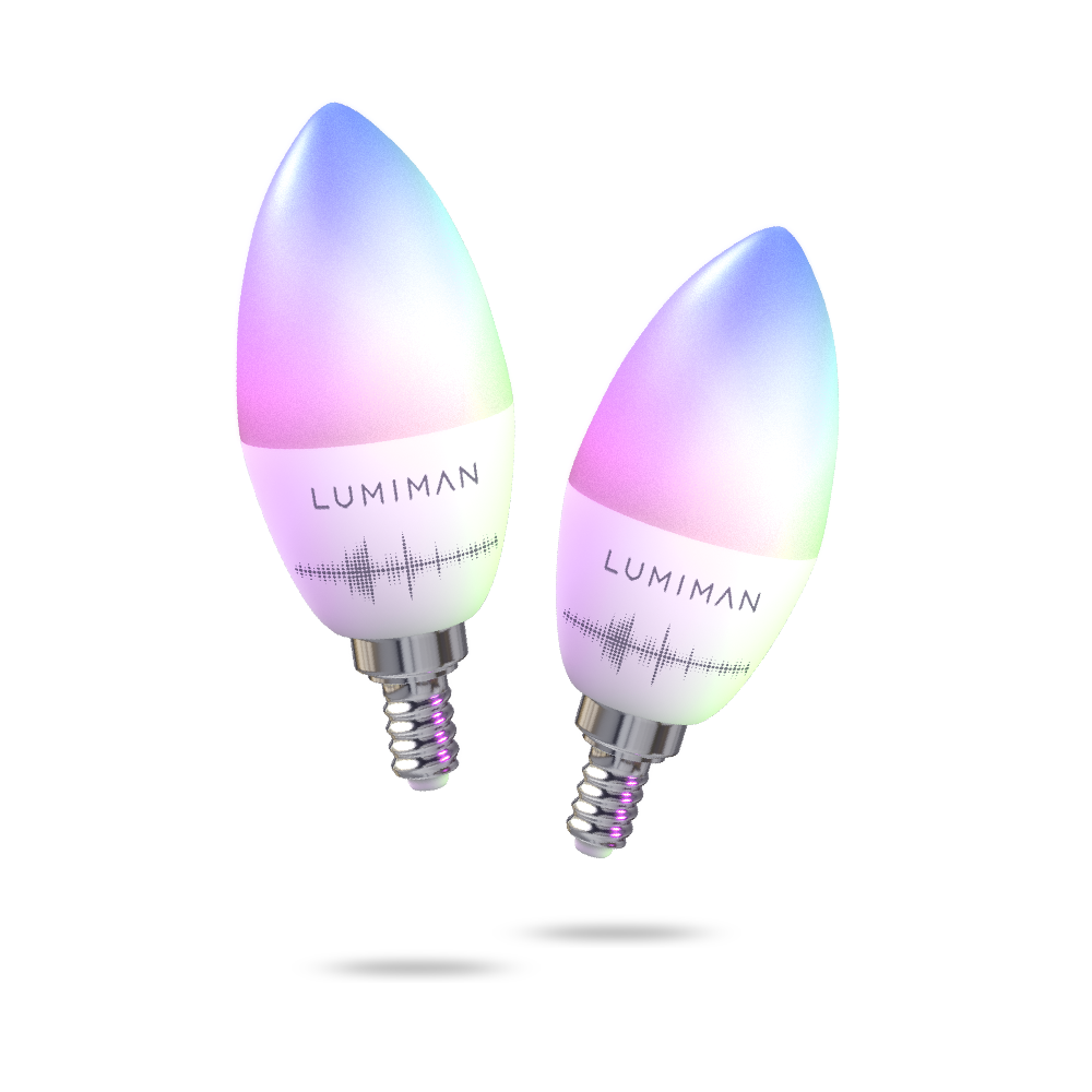 Lumiman - Bombilla WiFi inteligente con luz LED RGB que cambia de color, no  requiere concentrador, funciona con  Alexa y Google Assistant, A19