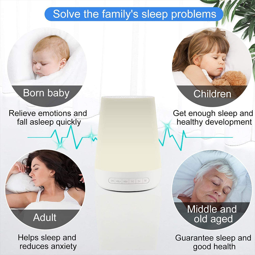 LUMIMAN Baby Sound Machine, White Noise Machine Baby Night Light, Toddler Sleep Trainer with 28 Soothing Sounds, Timer, App Remote Control, Personal Sleep Routine-LUMIMAN