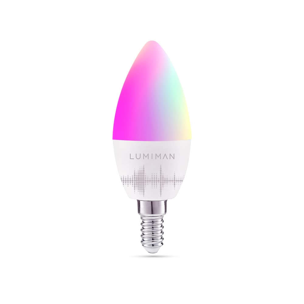 LUMIMAN PRO - WiFi LED Candelabra Bulbs Color Changing and Dimmable Smart Light Bulb E12 1 Pack-LUMIMAN