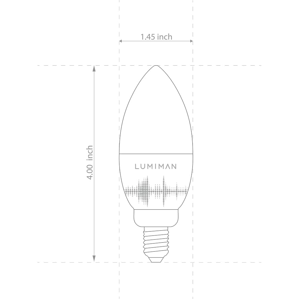 LUMIMAN PRO - WiFi LED Candelabra Bulbs Color Changing and Dimmable Smart Light Bulb E12 1 Pack-LUMIMAN