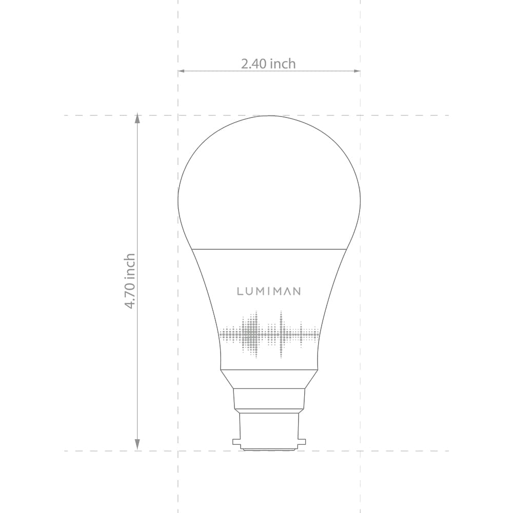 LUMIMAN PRO - UK Wifi Smart LED Light Colour Changing Bulbs Alexa Voice/App Control B22 Bayonet 1 Pack-LUMIMAN
