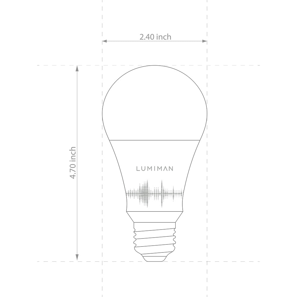 LUMIMAN PRO - Wifi Smart LED Light Color Changing Bulbs Alexa Voice/App Control A19 E26 1 Pack-LUMIMAN