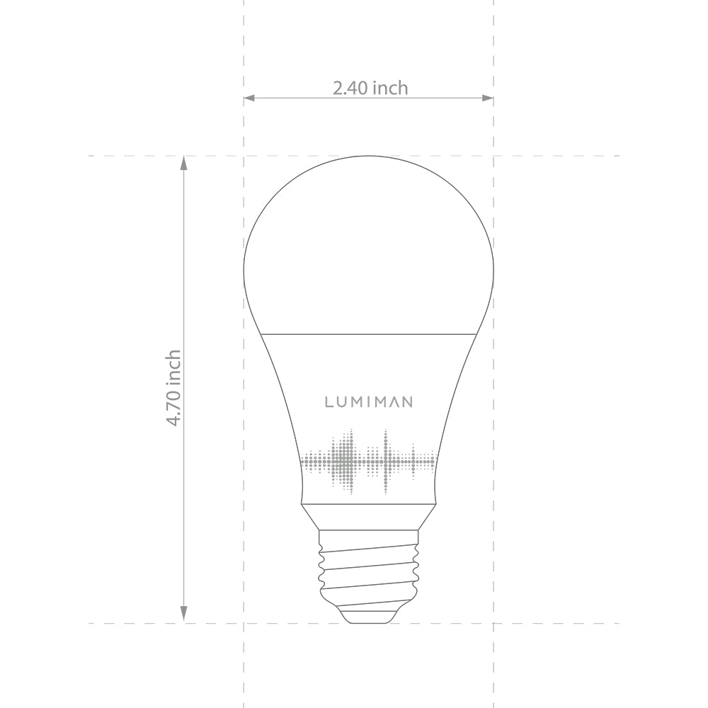 Lumiman - Bombilla WiFi inteligente con luz LED RGB que cambia de color, no  requiere concentrador, funciona con  Alexa y Google Assistant, A19