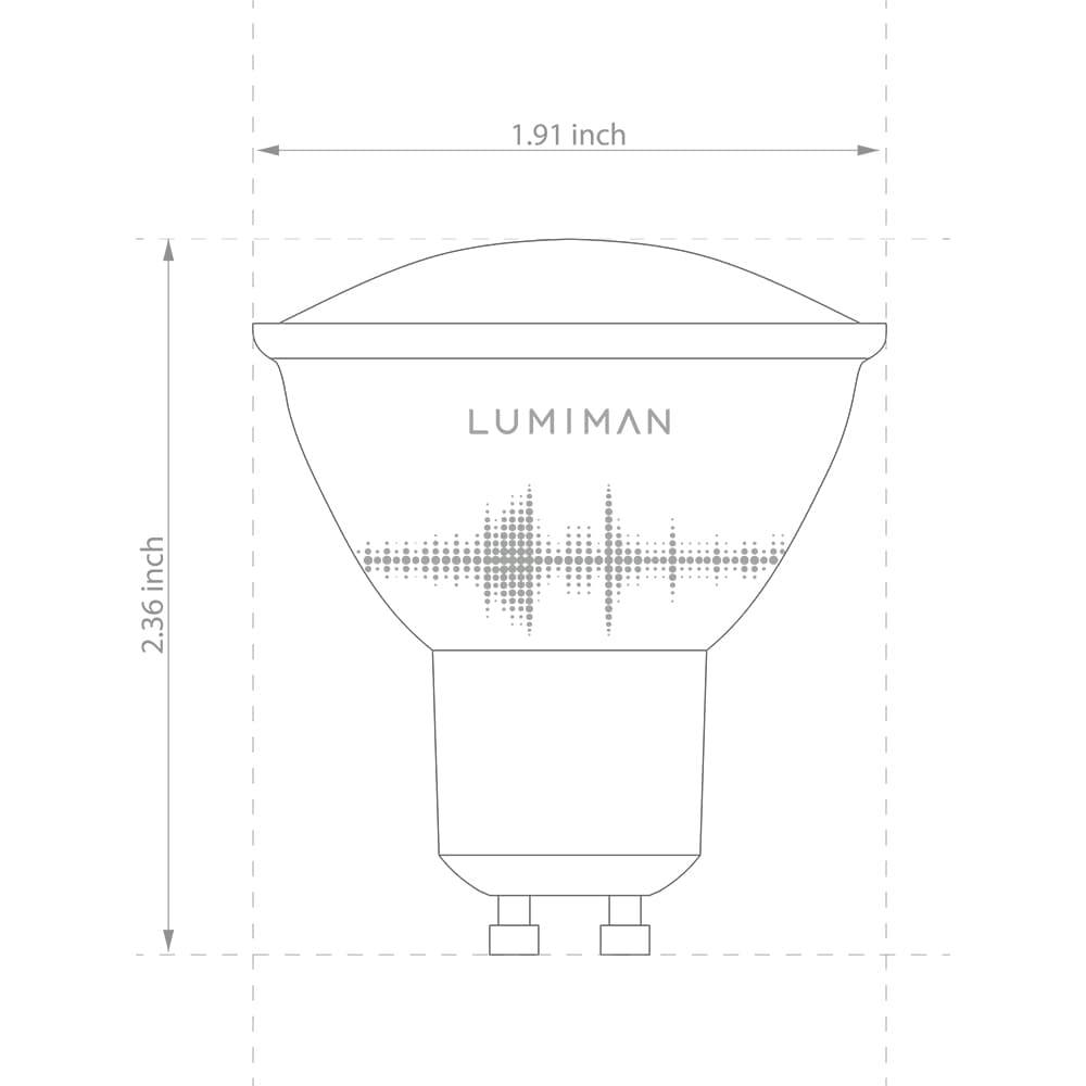 LUMIMAN PRO - Wifi Smart LED Light RGBCW Color Changing Bulbs Alexa Voice/App Control GU10 1 Pack-LUMIMAN